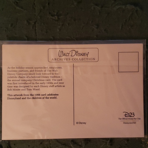 D23 Walt Disney Archives Christmas Postcards - Picture 2 of 2